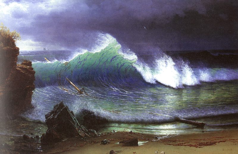 Albert Bierstadt The Shore of the Turquoise Sea